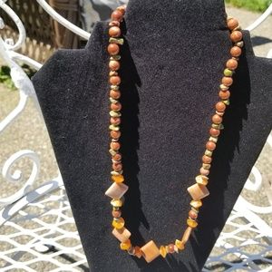 Unakite, sunstone, carnelian and jasper .